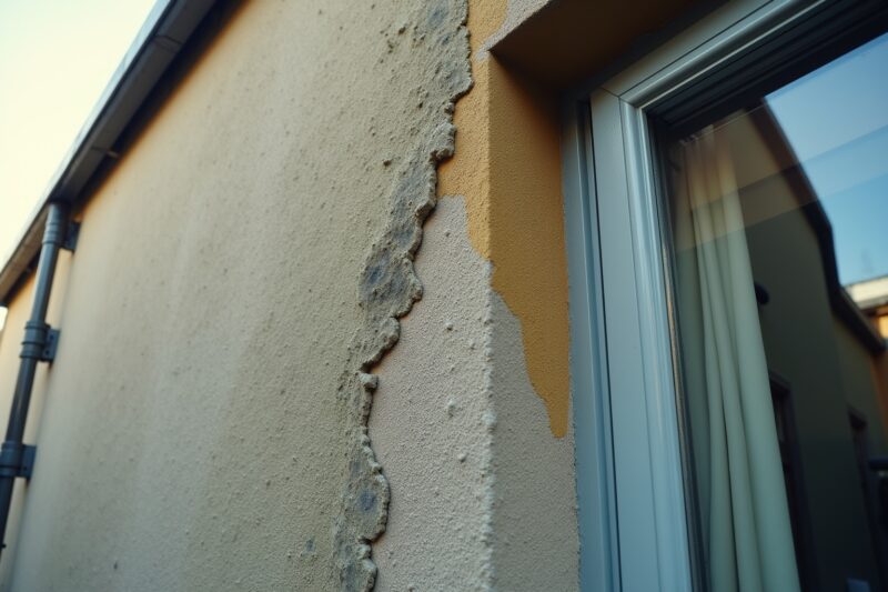 Algen und Flechten von der Fassade entfernen