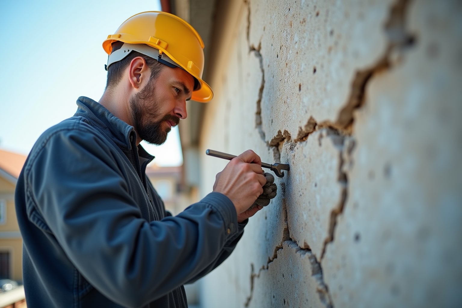 Risse in der Fassade fachmännisch schließen