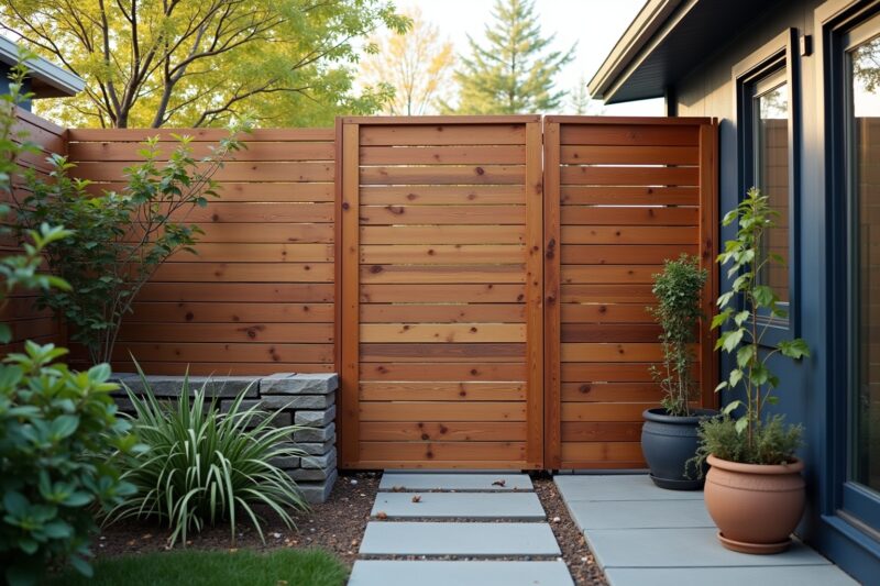14 Sichtschutzwand Holz selber bauen Ideen